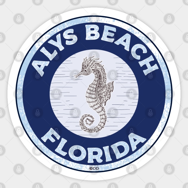 Alys Beach Florida Crab 30A 30 A Emerald Coast Walton County Sticker by TravelTime